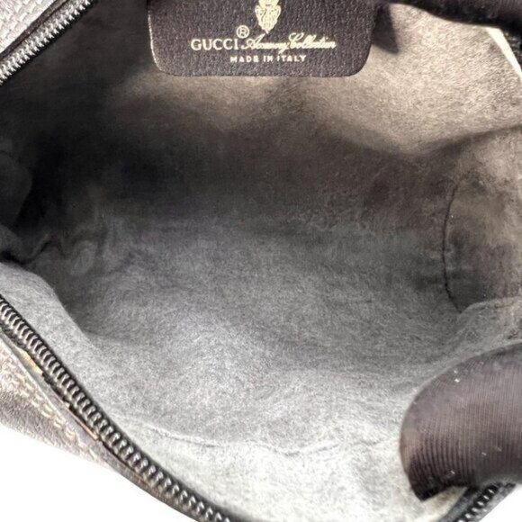 Authentic Gucci GG Vintage Ophidia Sherry Line Crossbody Bag Leather Black Purse - Picture 9 of 13